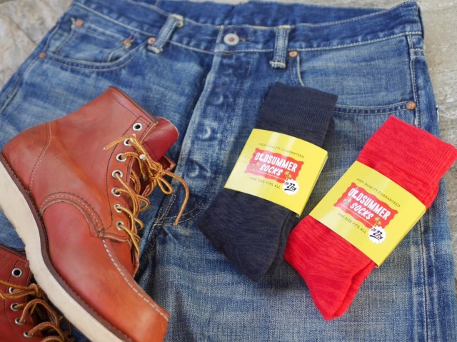 OLDSUMMER SOCKS （霜降りボーダー柄）