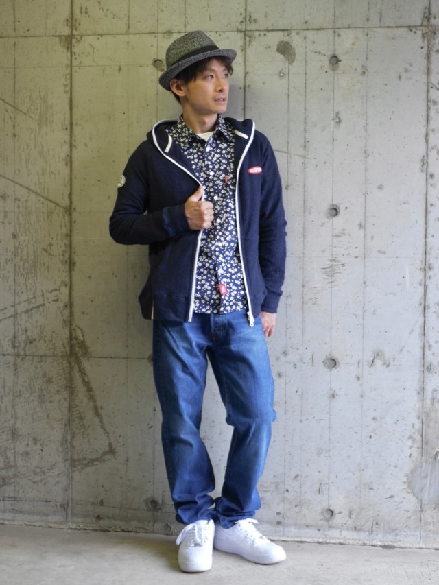 パイルジップパーカー サーフワッペン