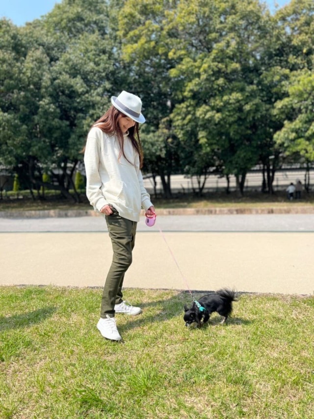 レディースストレッチサルエルパンツ