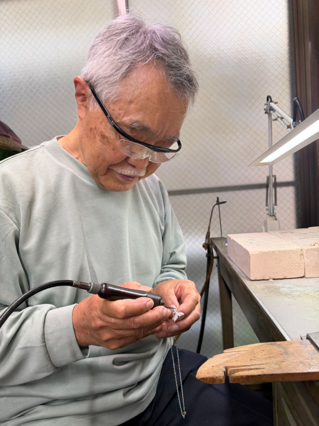 富樫四郎氏 制作風景