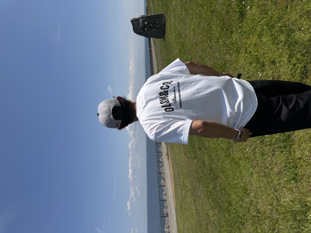 OLSMステンシルTシャツ ホワイト バック