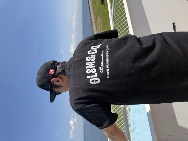 OLSMステンシルTシャツ ブラック バック