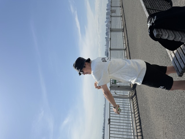OLSMステンシルTシャツ オートミール バック